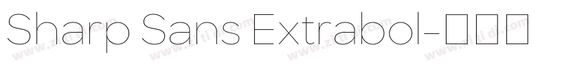 Sharp Sans Extrabol字体转换